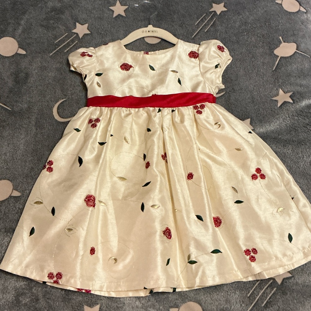 George Cream and Red Kids Formal Dress